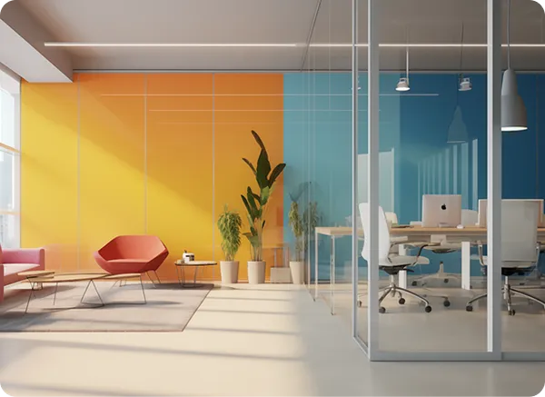 Bright office space